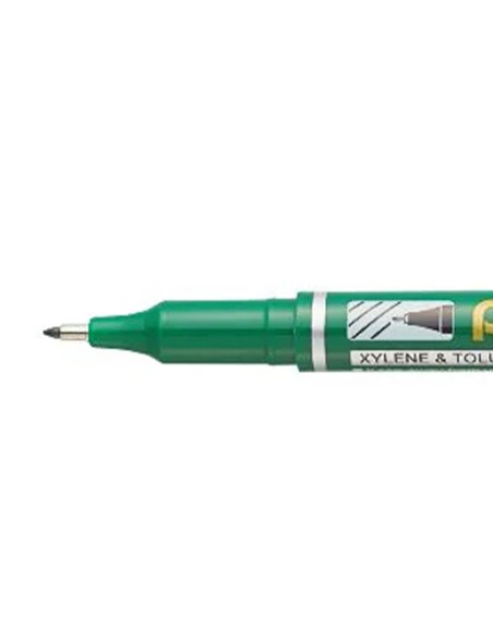 Marcador pentel permanente nf450 ponta fina de 12 mm cor verde