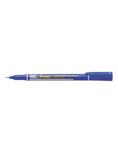 Marcador pentel permanente nf450 ponta fina de 12 mm cor azul