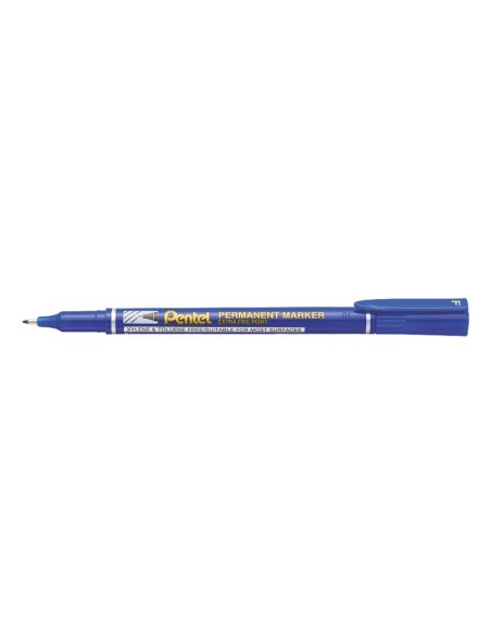 Marcador pentel permanente nf450 ponta fina de 12 mm cor azul
