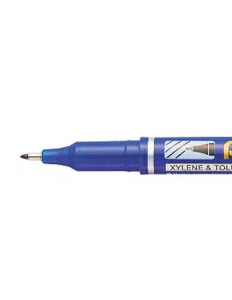 Marcador pentel permanente nf450 ponta fina de 12 mm cor azul
