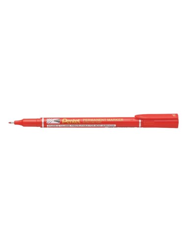 Marcador pentel permanente nf450 ponta fina de 12 mm cor vermelho