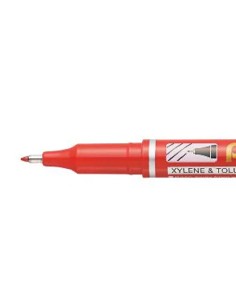 Marcador pentel permanente nf450 ponta fina de 12 mm cor vermelho