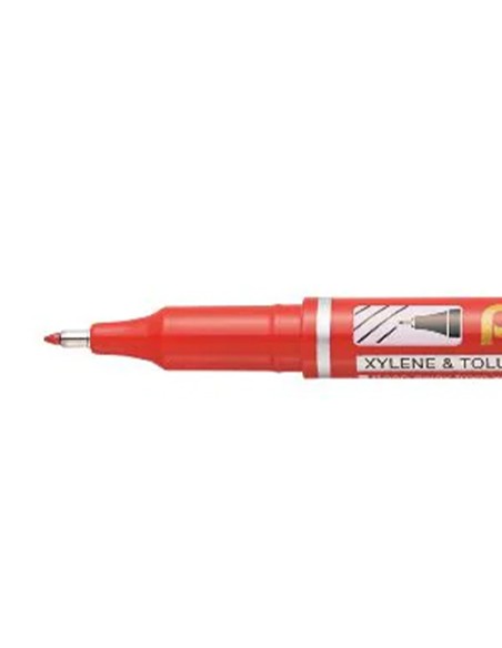 Marcador pentel permanente nf450 ponta fina de 12 mm cor vermelho