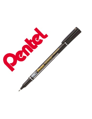Marcador pentel permanente nf450 ponta fina de 12 mm cor preto