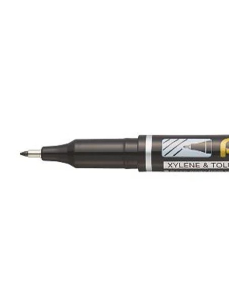 Marcador pentel permanente nf450 ponta fina de 12 mm cor preto