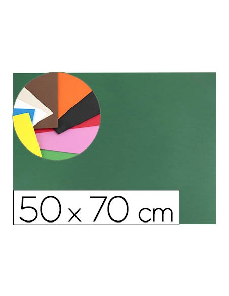 Goma eva liderpapel 50x70cm 60g m2 espesor 15mm verde oscuro