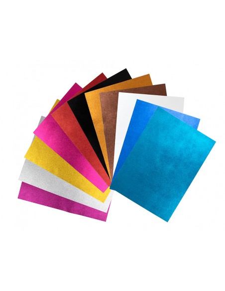 Goma eva con purpurina liderpapel 50x70cm 60g m2 espesor 2mm violeta