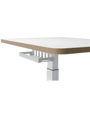 Mesa leitz ergo regulable en altura electricamente tablero 80x60 cm con usb c y usb 5v color blanco