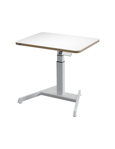Mesa leitz ergo regulable en altura electricamente tablero 80x60 cm con usb c y usb 5v color blanco