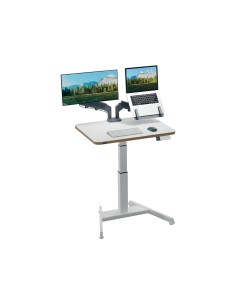 Mesa leitz ergo regulable en altura electricamente tablero 80x60 cm con usb c y usb 5v color blanco