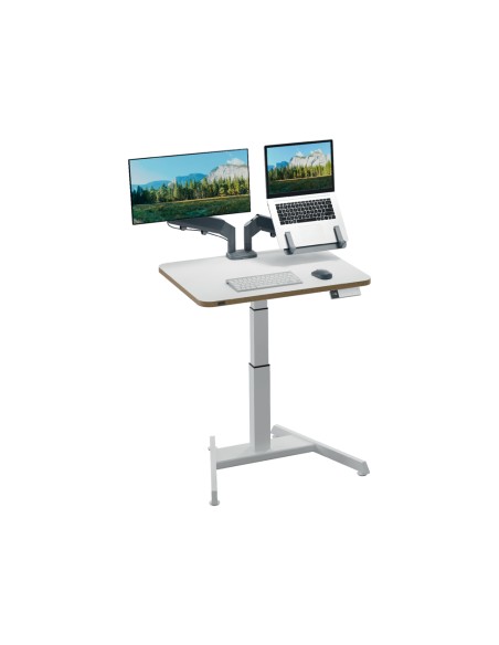 Mesa leitz ergo regulable en altura electricamente tablero 80x60 cm con usb c y usb 5v color blanco Mesa leitz ergo regulable en altura electricamente tablero 80x60 cm con usb c y usb 5v color blanco
