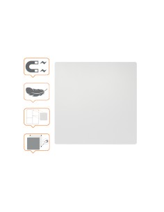 Pizarra blanca nobo modular sin marco acero magnetica 450x450 mm