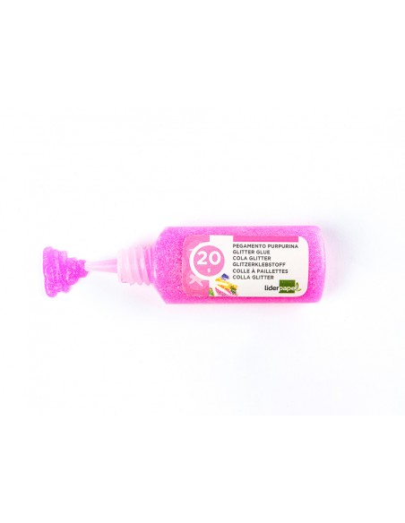 Purpurina pegamento liderpapel fantasia colores metalicos pasteles bote de 20 gr