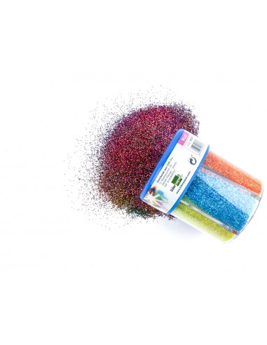Purpurina liderpapel fantasia colores metalicos 6 colores surtidos bote de 120 gr