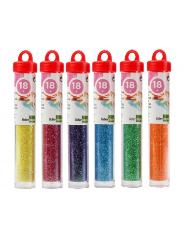 Purpurina liderpapel fantasia colores metalicos pasteles bote de 18 gr