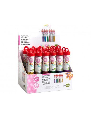 Purpurina liderpapel fantasia colores metalicos surtidos bote de 18 gr