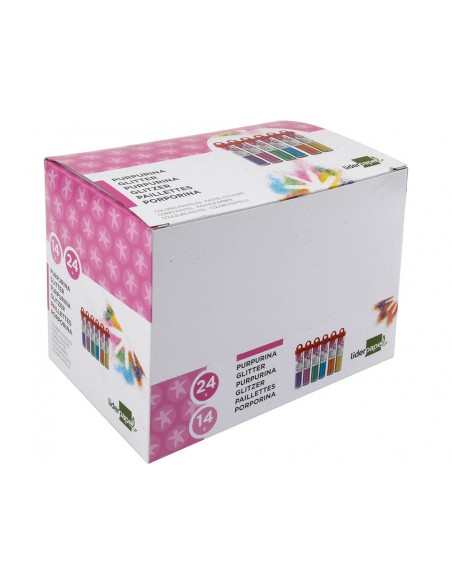 Purpurina liderpapel fantasia colores metalicos pasteles bote de 14 gr