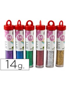 Purpurina liderpapel fantasia colores metalicos surtidos bote de 14 gr