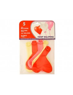 Globos con forma corazon bolsas de 5
