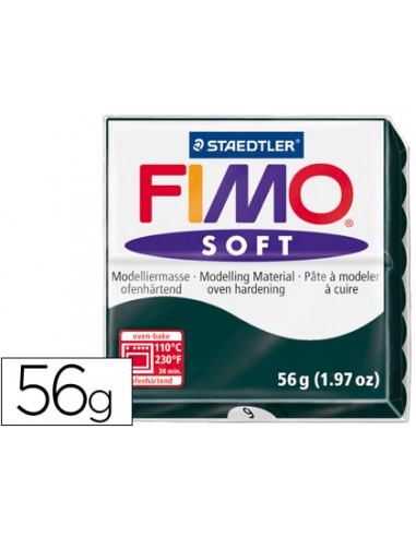 Pasta staedtler fimo soft 57 gr color negro