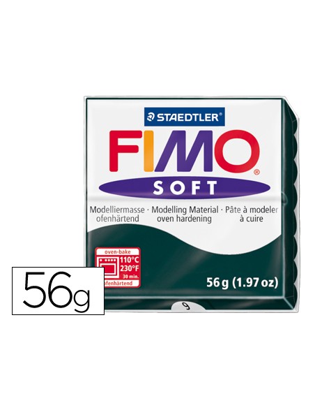 Pasta staedtler fimo soft 57 gr color negro