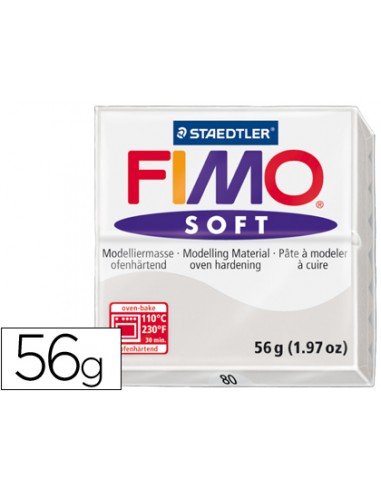 Pasta staedtler fimo soft 57 gr color gris