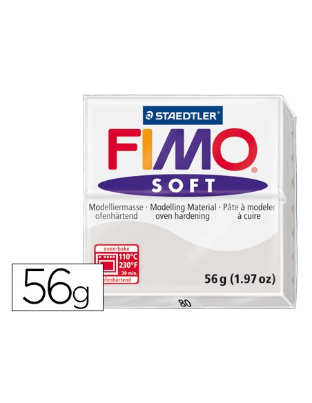 Pasta staedtler fimo soft 57 gr color gris