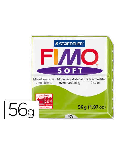 Pasta staedtler fimo soft 57 gr color verde manzana