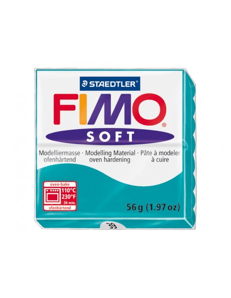 Pasta staedtler fimo soft 57 gr color verde menta