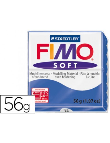 Pasta staedtler fimo soft 57 gr color azul brillante