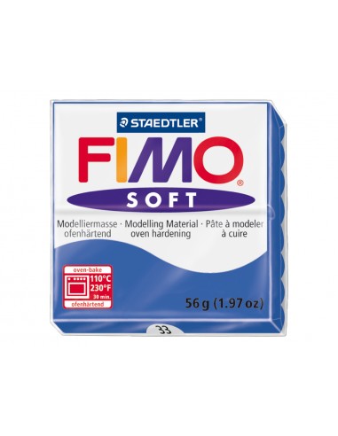 Pasta staedtler fimo soft 57 gr color azul brillante