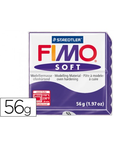 Pasta staedtler fimo soft 57 gr color violeta oscuro