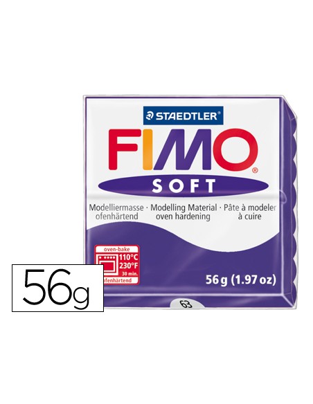 Pasta staedtler fimo soft 57 gr color violeta oscuro