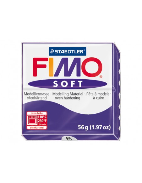 Pasta staedtler fimo soft 57 gr color violeta oscuro