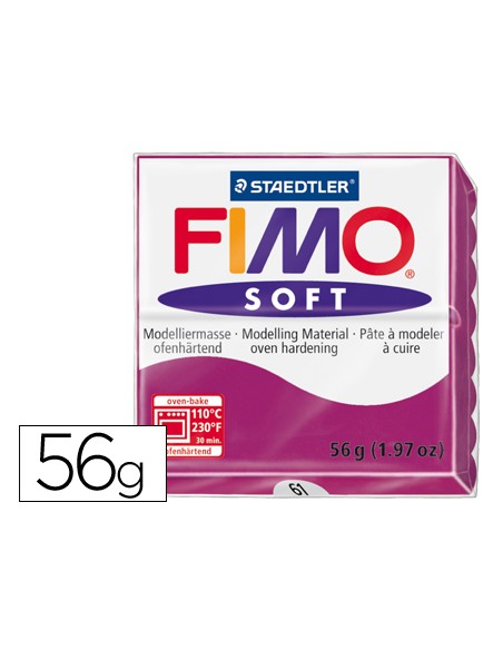 Pasta staedtler fimo soft 57 gr color purpura
