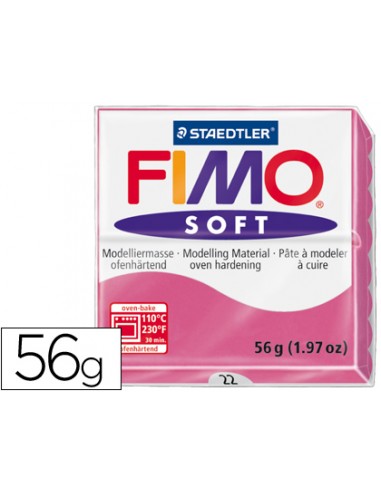 Pasta staedtler fimo soft 57 gr color frambuesa