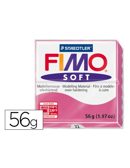 Pasta staedtler fimo soft 57 gr color frambuesa