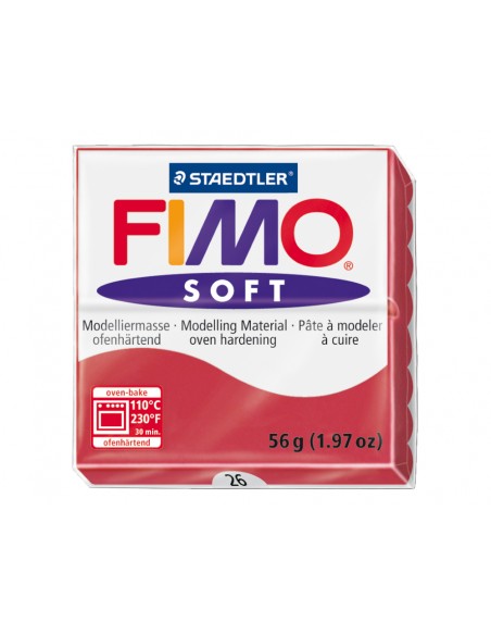 Pasta staedtler fimo soft 57 gr color rojo cereza