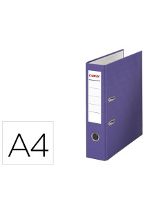 Archivador de palanca carlin din a4 forrado polipropileno con rado lomo ancho 80 mm morado