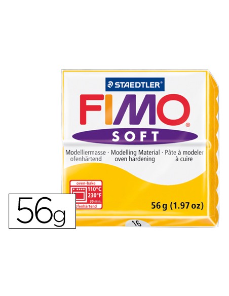 Pasta staedtler fimo soft 57 gr color amarillo