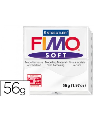 Pasta staedtler fimo soft 57 gr color blanco