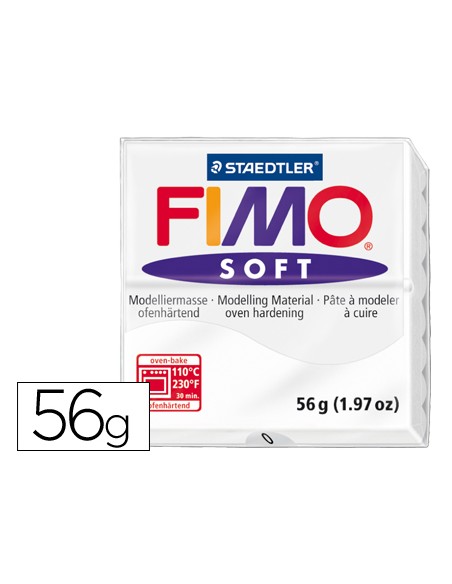 Pasta staedtler fimo soft 57 gr color blanco