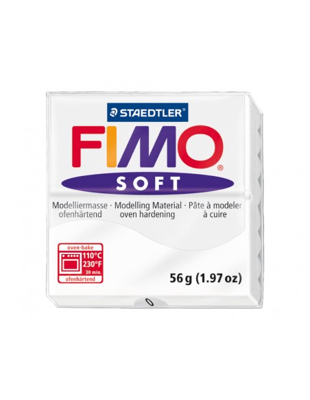 Pasta staedtler fimo soft 57 gr color blanco