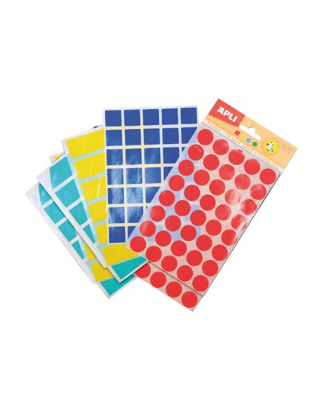 Gomets figuras geometricas 994 bolsa con 12 hojas