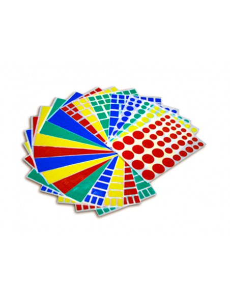 Gomets figuras geometricas 994 bolsa con 12 hojas