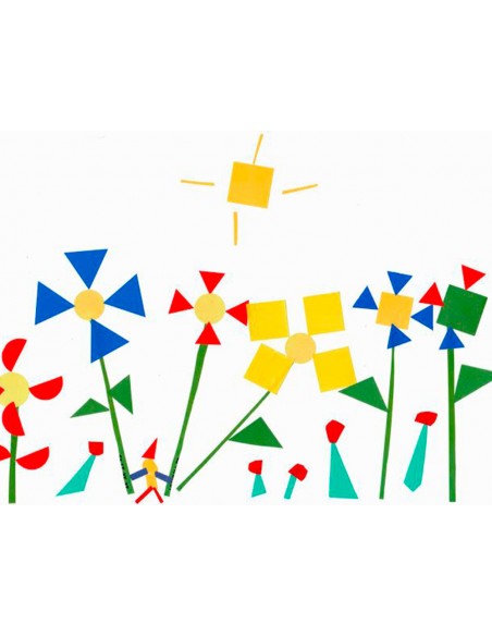 Gomets figuras geometricas 994 bolsa con 12 hojas