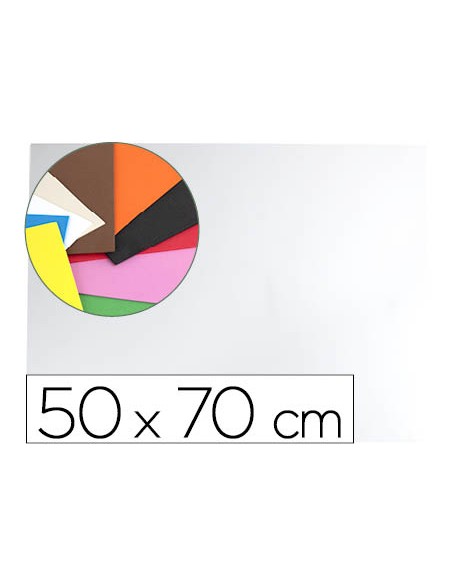 Goma eva liderpapel 50x70cm 60g m2 espesor 15mm blanco