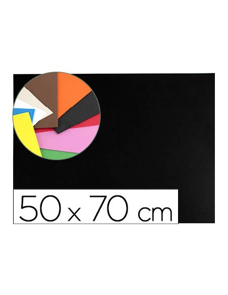 Goma eva liderpapel 50x70cm 60g m2 espesor 15mm negro
