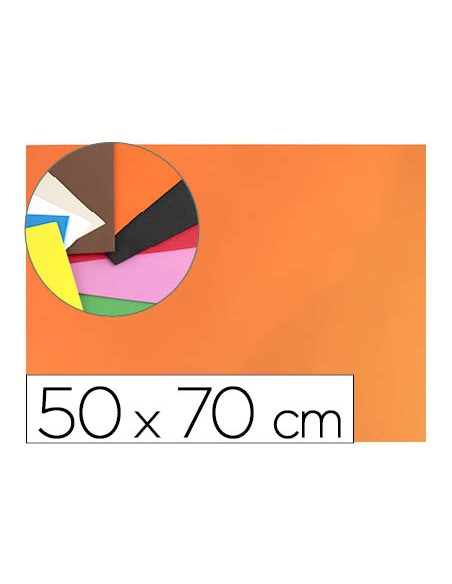 Goma eva liderpapel 50x70cm 60g m2 espesor 15mm naranja