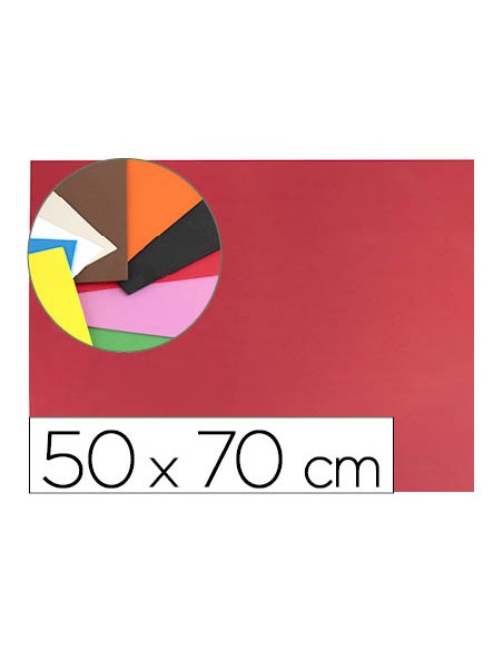 Goma eva liderpapel 50x70cm 60g m2 espesor 15mm rojo